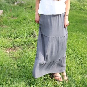Gray Maxi Skirt